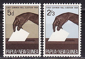 Папуа-Новая Гвинея, 1964, Всеобщие выборы, 2 марки